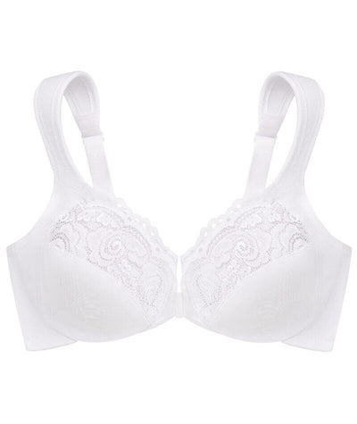 Glamorise WonderWire Front-Closure Bra - White Bras