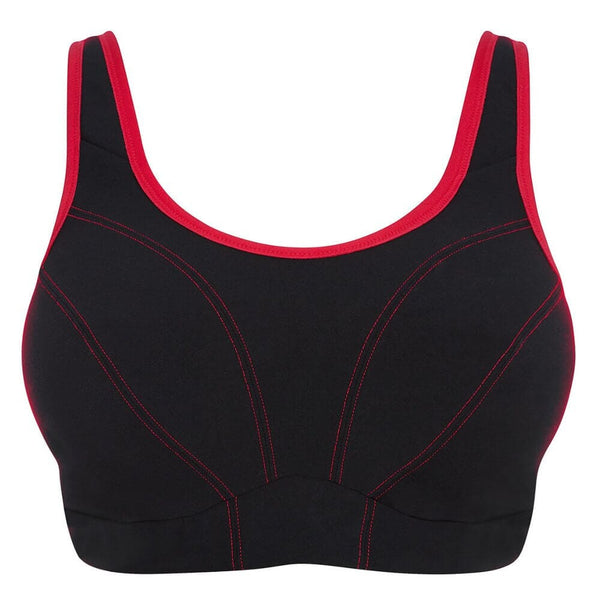 Goddess Sport Soft Cup WireFree Sports Bra Black Curvy