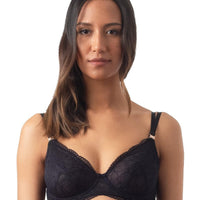 Hotmilk Heroine Plunge Nursing Bra - Black