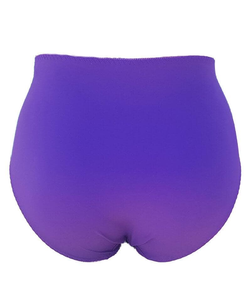 Lady Emprezz Frenchie High Waist Brief - Purple/Aqua - Curvy