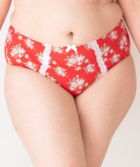 Lady Emprezz Shirley High Rise Brief - Red Vintage