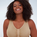 Leading Lady Laurel Wirefree Front Close Comfort Bra - Salt Beige