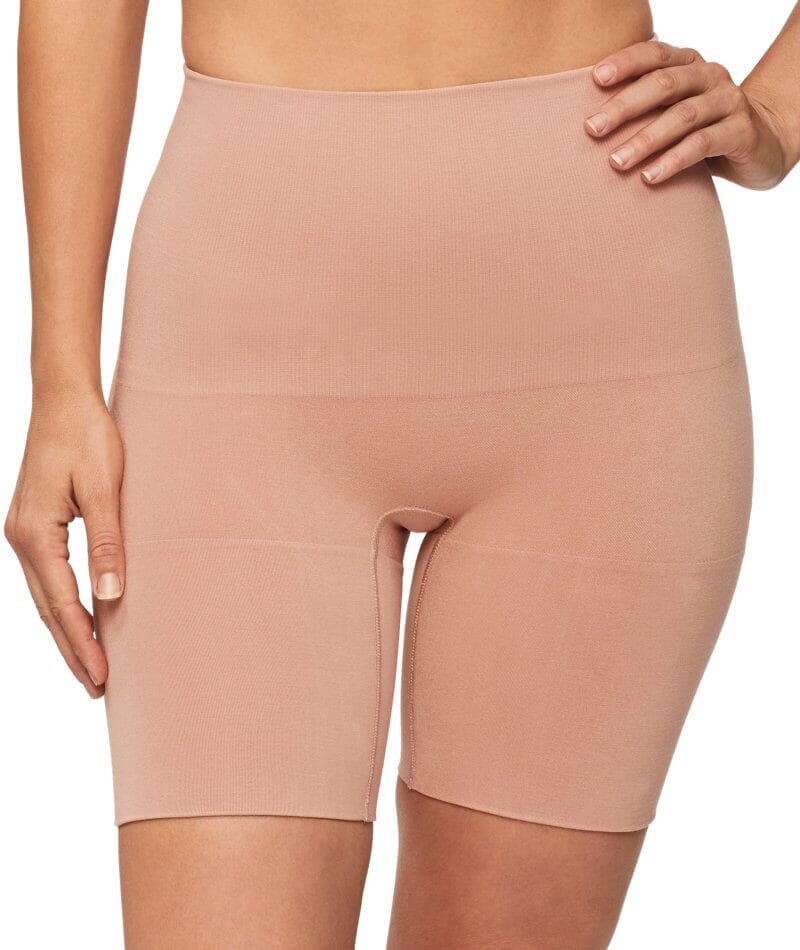 Nancy Ganz Bamboo Essentials Waisted Thigh Shaper Short Mahogany Curvy