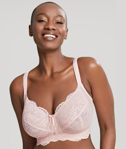 Non-wired bra with cup and shiny band - Smoked Orchid