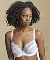 Panache Ana Underwired Plunge Bra - White Bras