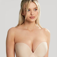 Panache Faith Moulded Strapless Bra - Latte