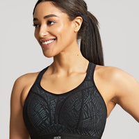 Panache Sport Wire-free Sports Bra - Black/Ice Blue