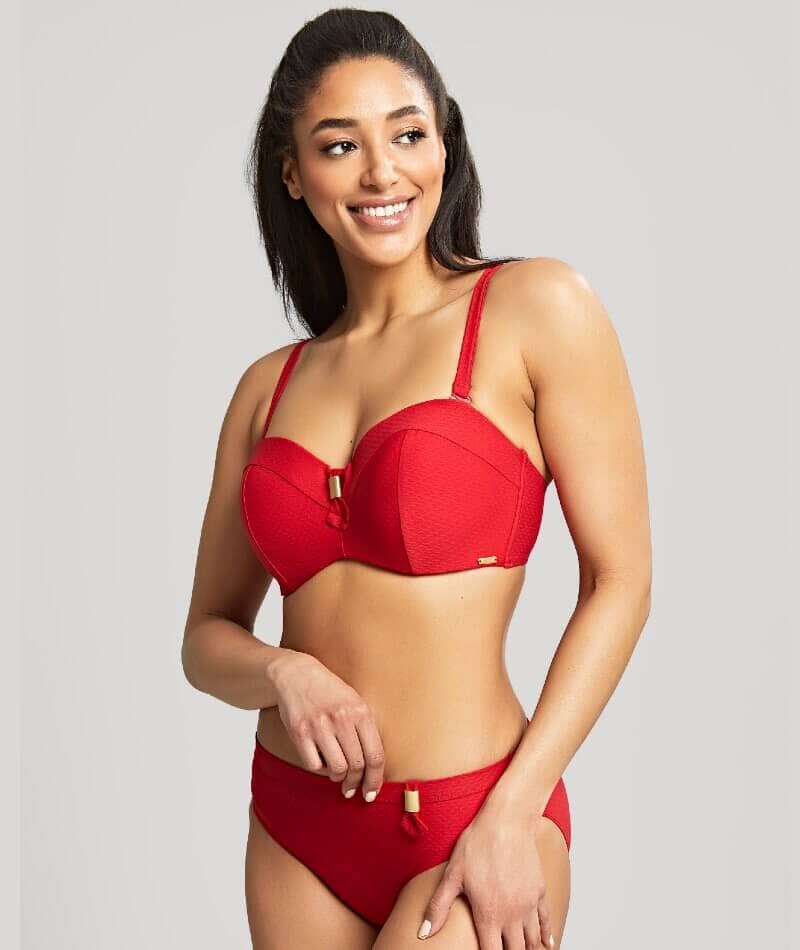 Panache Swimwear Marianna D H Cup Bandeau Bikini Top Crimson