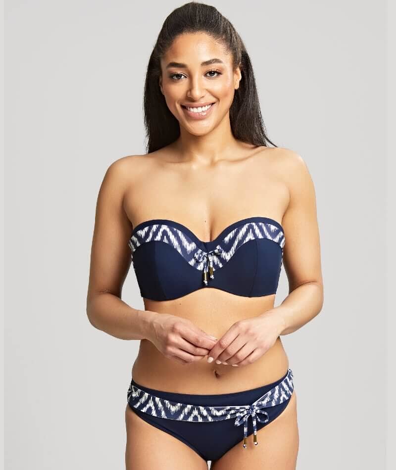 Panache Swim Oceana Bandeau Bikini Top - Navy Swim 