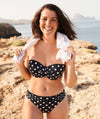 Panache Swimwear Anya Riva Spot Gather Pant Bikini - Navy/Vanila Swim