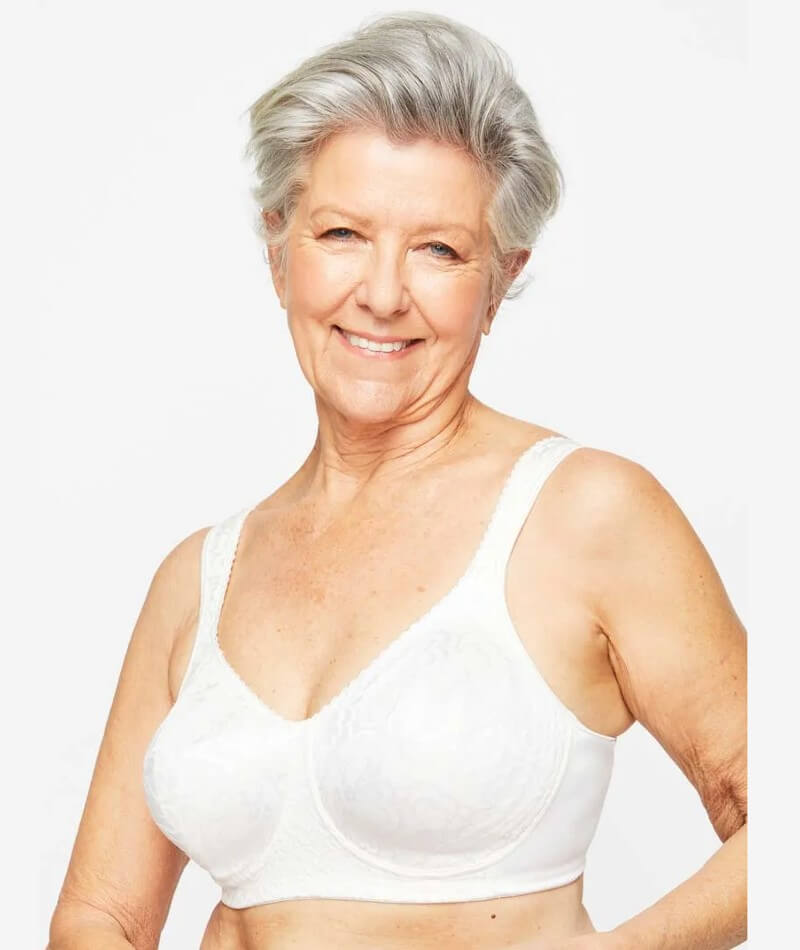 Playtex 18 Hour Ultimate Lift & Support Wire-Free Bra - White - Curvy