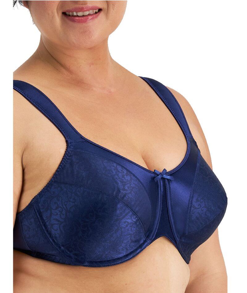 Playtex Comfort Strap Minimiser Underwire Bra - In The Navy - Curvy