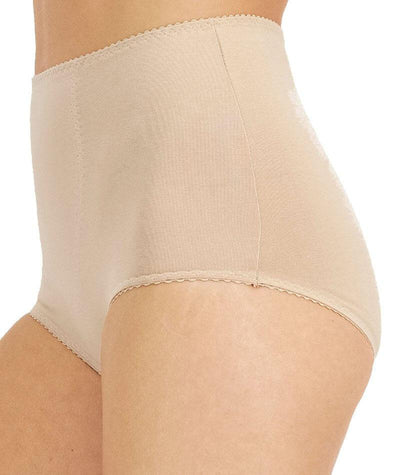 Playtex Cotton Rich Shaping Full Brief - Nude Knickers