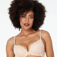 Pleasure State My Fit Lace Push Up Plunge Bra - Frappe