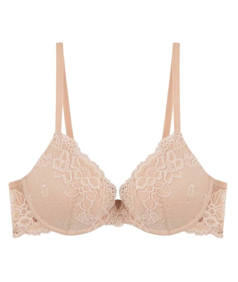 Pleasure State My Fit Lace Push Up Plunge Bra - Frappe - Curvy