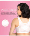 Exquisite Form Fully Front Close Posture Bra With Lace - White Bras