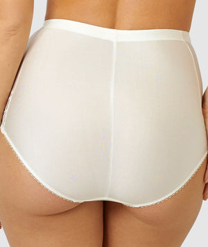 Sans Complexe Ariane Lace & Microfiber High Waist Brief - Ivory Knickers 