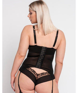 Scantilly Fascinate Plunge Basque - Black Bodysuits & Basques 