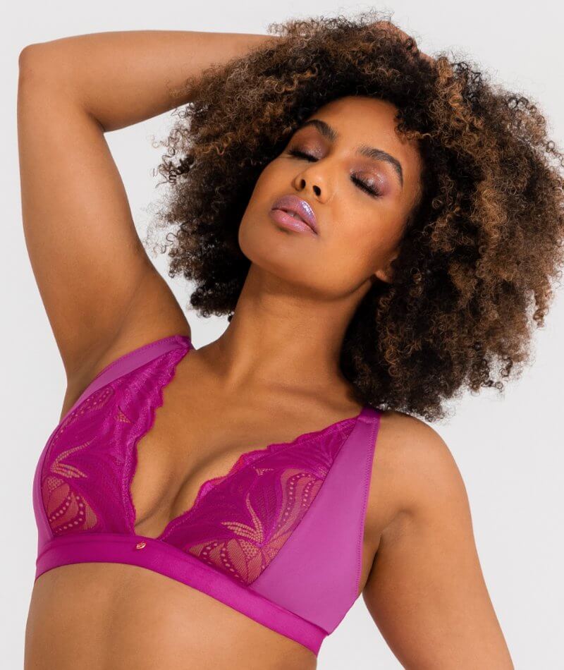 Scantilly Indulgence Wire-free Bralette - Orchid/Latte - Curvy