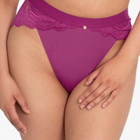 Scantilly Indulgence High Waist Brief - Orchid/Latte