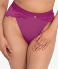 Scantilly Indulgence High Waist Brief - Orchid/Latte Swatch Image