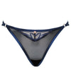 Scantilly Submission Thong - Black/Blue Knickers