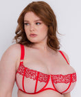 Scantilly Tantric Balcony Bra - Pink/Red Swatch Image