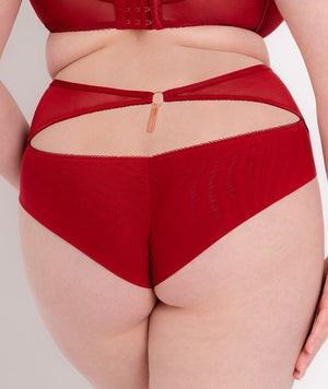 Scantilly Unchained High Waist Brief - Deep Red Knickers 