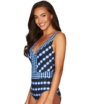 thumbnailSea Level Bandhani Spliced B-DD Cup One Piece Swimsuit - Navy Swim 
