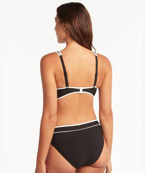 thumbnailSea Level Elite Panelled Longline Bikini Top - Black Swim 