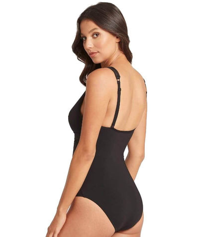 Sea Level Essentials Spliced B-DD Cup One Piece Swimsuit - Black Swim