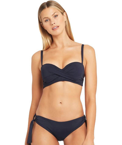 Sea Level Essentials Twist Front Bandeau Bikini Top - Night Sky Swim