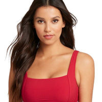 Sea Level Messina Square Neck B-DD Cup Bikini Top - Red