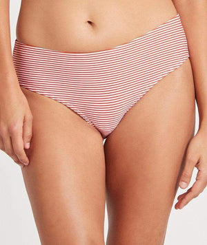 thumbnailSea Level Positano Stripe Mid Bikini Brief - Orange Swim 