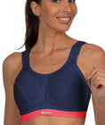 Shock Absorber Active D+ Classic Support Sports Bra - Navy/Red Swatch Image