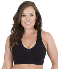 Sonsee High Back Comfort Wire-Free Bra - Black