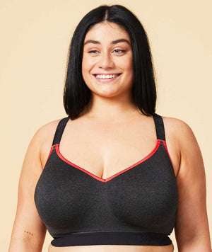 thumbnailSugar Candy Crush Fuller Bust Seamless F-HH Cup Lounge Bra - Charcoal Bras 