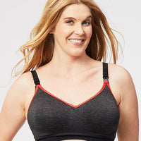Sugar Candy Crush Fuller Bust Seamless F-Hh Cup Wire-Free Nursing Bra - Charcoal
