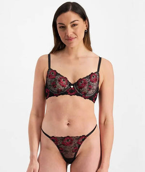 thumbnailTemple Luxe by Berlei Elodie Balconette Bra - Red Floral Bras 