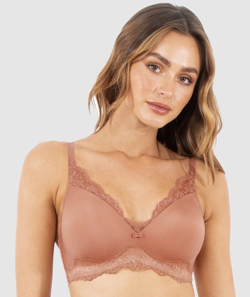 Triumph Amourette Charm Padded Wire-free Bra - Rust - Curvy