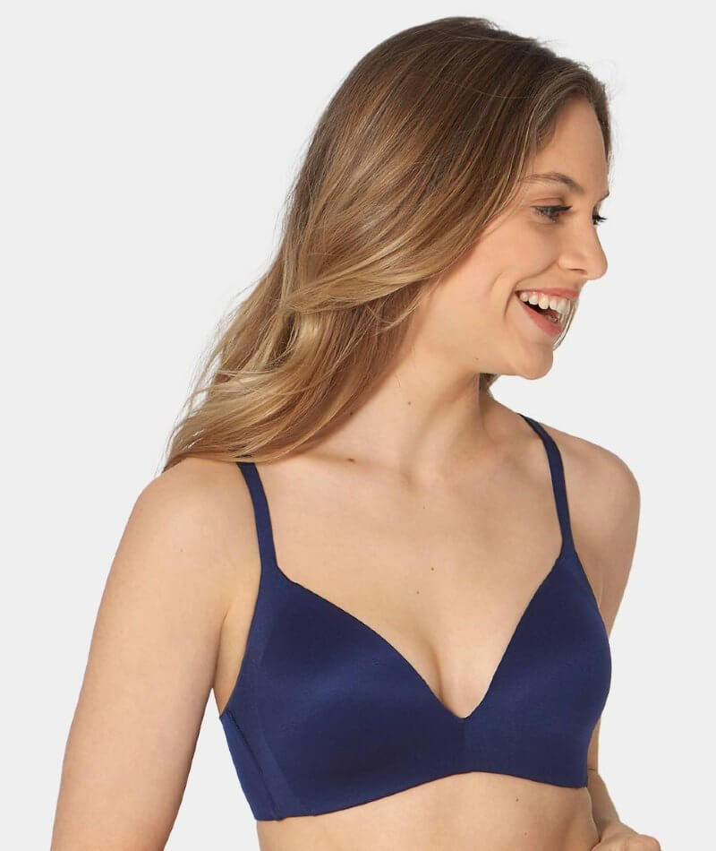 Triumph Body Make-up Soft Touch Padded Wire-free Bra - Navy - Curvy