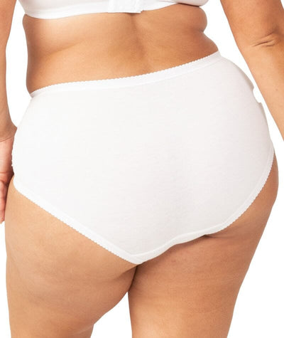 Triumph Cotton & Lace Full Brief - White Knickers