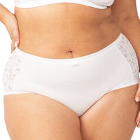 Triumph Cotton & Lace Full Brief - White