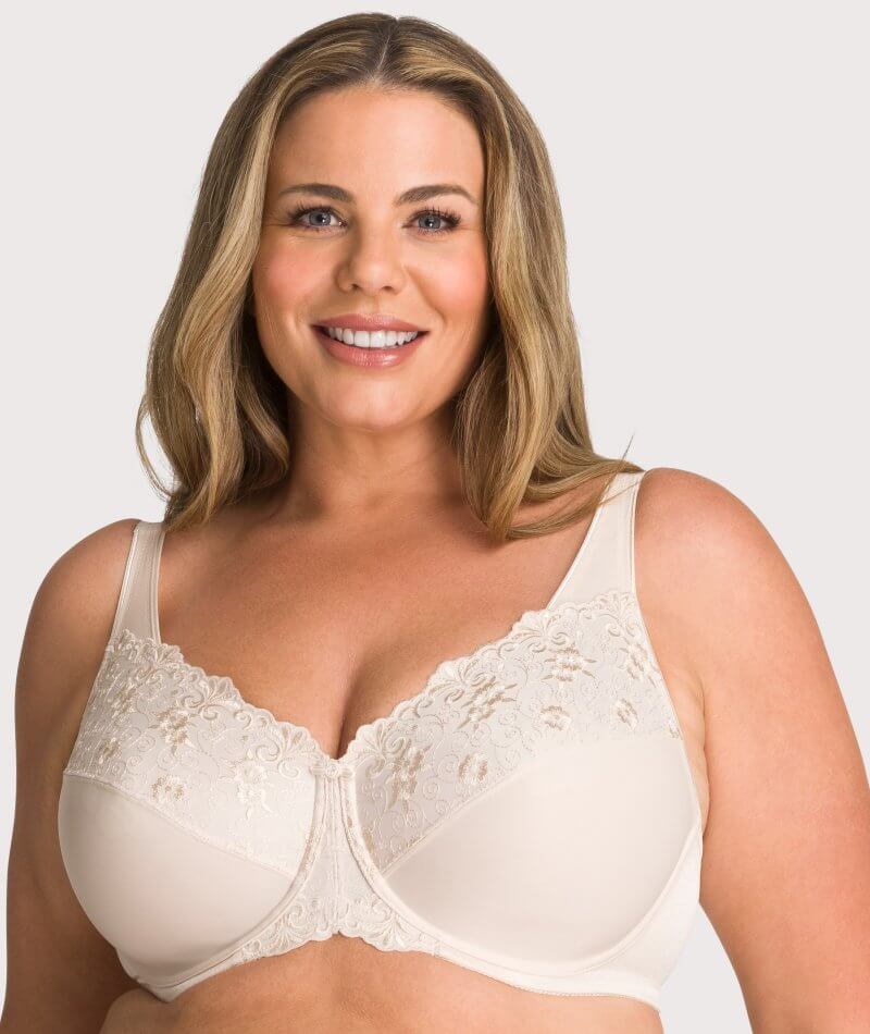 Triumph Embroidered Minimizer Bra - Fawn