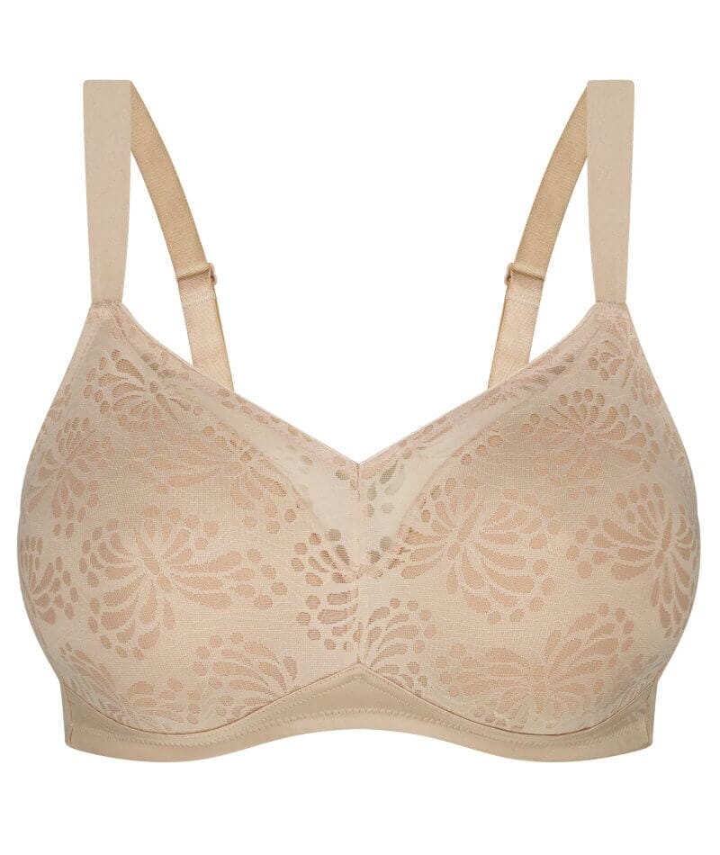 Triumph Lacy Minimiser Wire-free Bra - New Beige Bras 