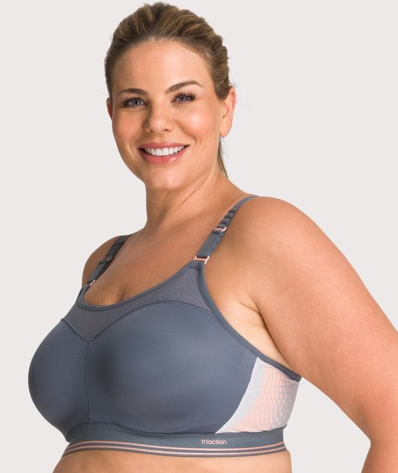 Triumph Triaction Control Lite Minimiser Sports Bra - Grey - Curvy