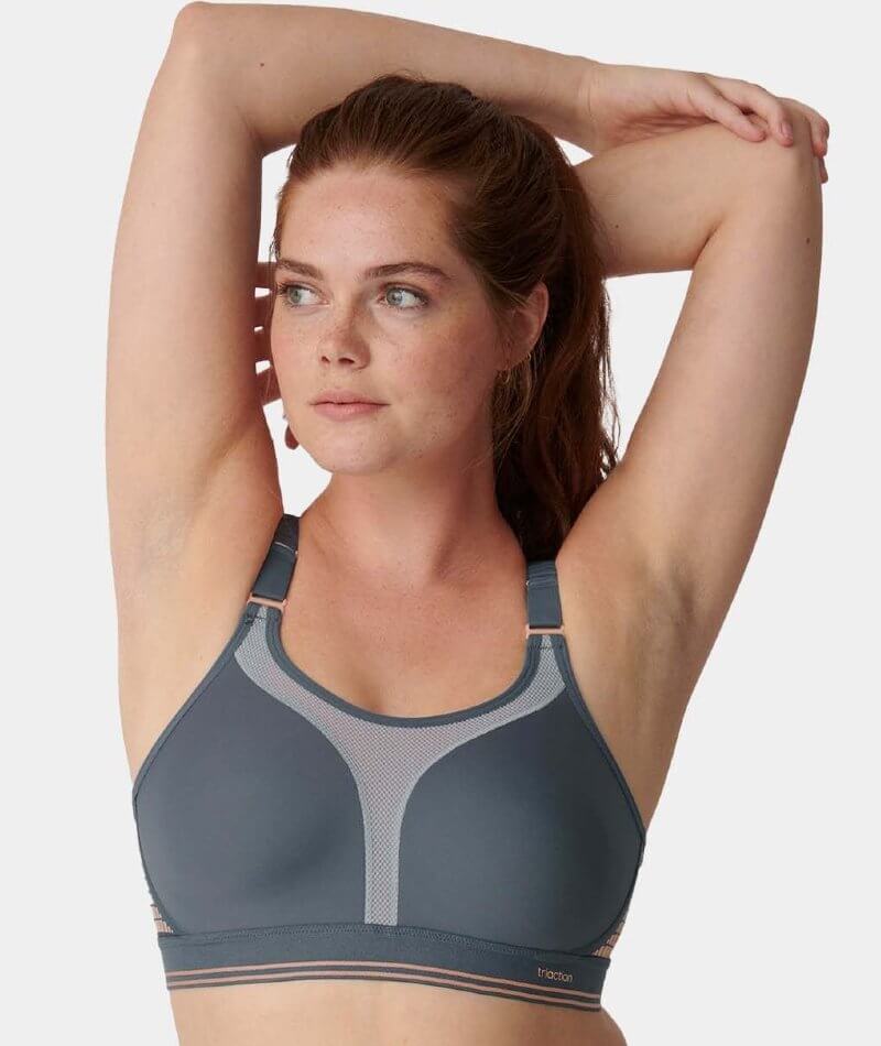 Triumph Triaction Performance Sports Bra - Titanium - Curvy