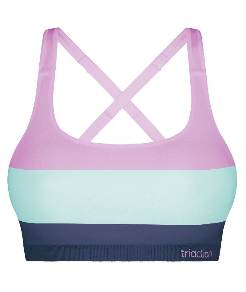 Triumph Triaction Seamfree Crop Top WireFree Bra BlueLight Combina