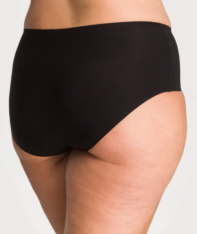 Underbliss Invisibliss No Show Seamless Full Brief - Black - Curvy