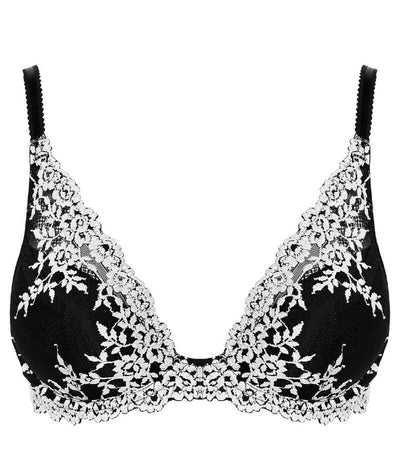 Wacoal Embrace Lace Plunge Underwire Bra - Black Bras